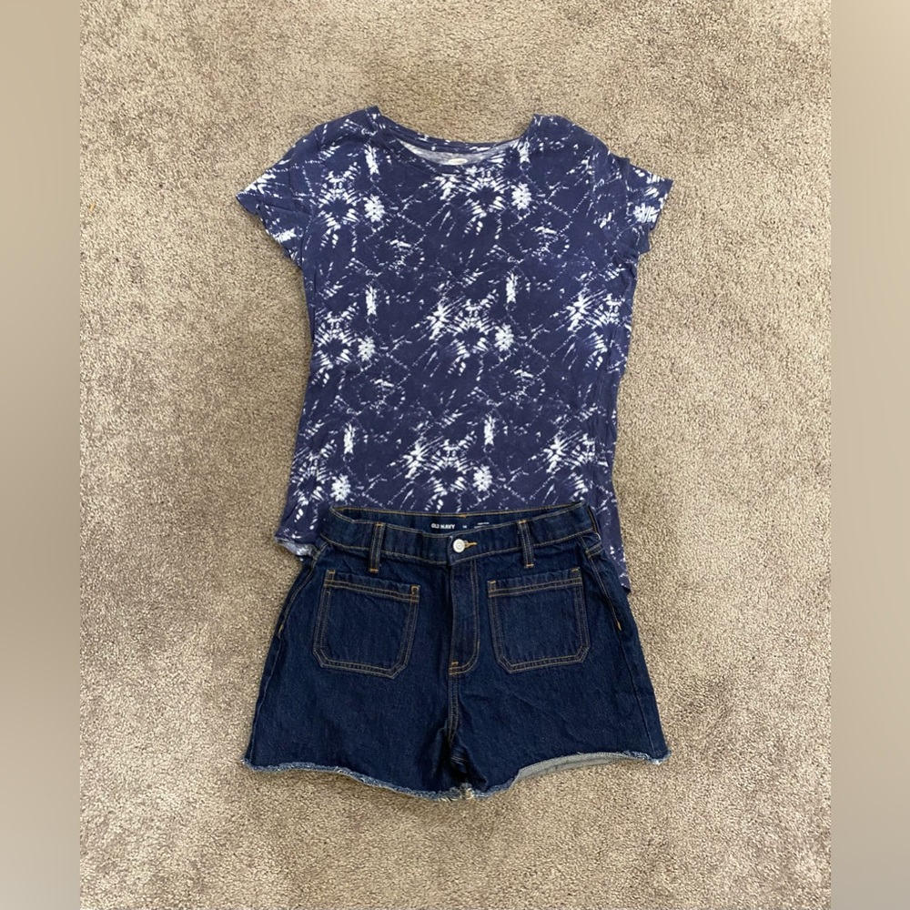 Girls Old Navy Blue Denim Outfit size 16